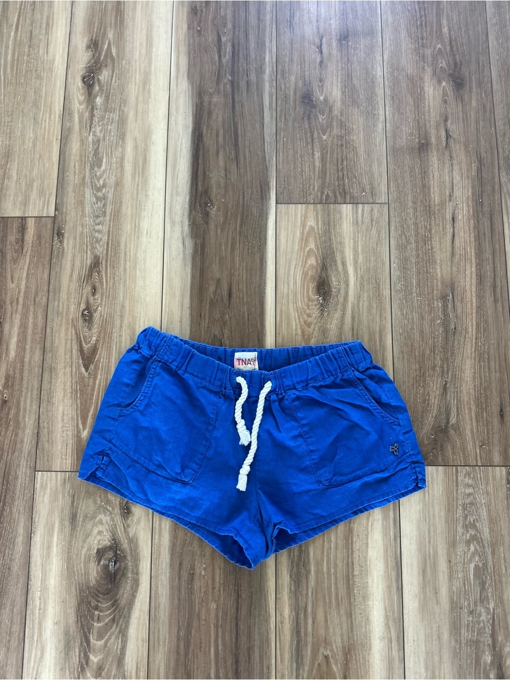 TNA Women's Blue Drawstring pull on Shorts size medium